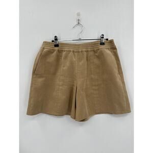 Aritzia Babaton Tommie Faux Suede Tan Shorts with pockets Size Medium
